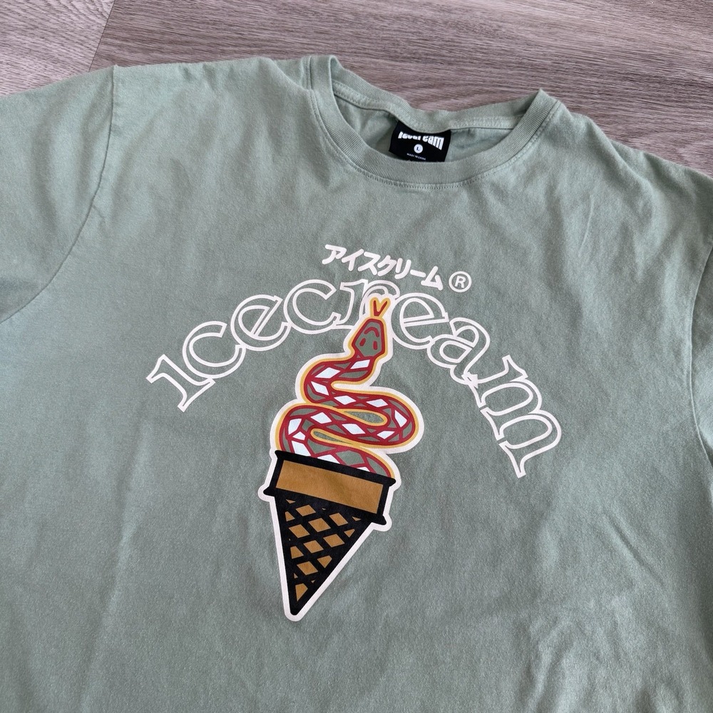 Vintage Ice Cream BBC T Shirt Men's L Mint Snake Skate Streetwear Pharrell Tee